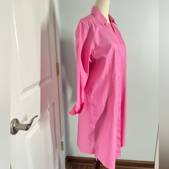 Foxcropt Taylor non iron pink Button Down Shirt dress size 8 - Picture 7 of 13